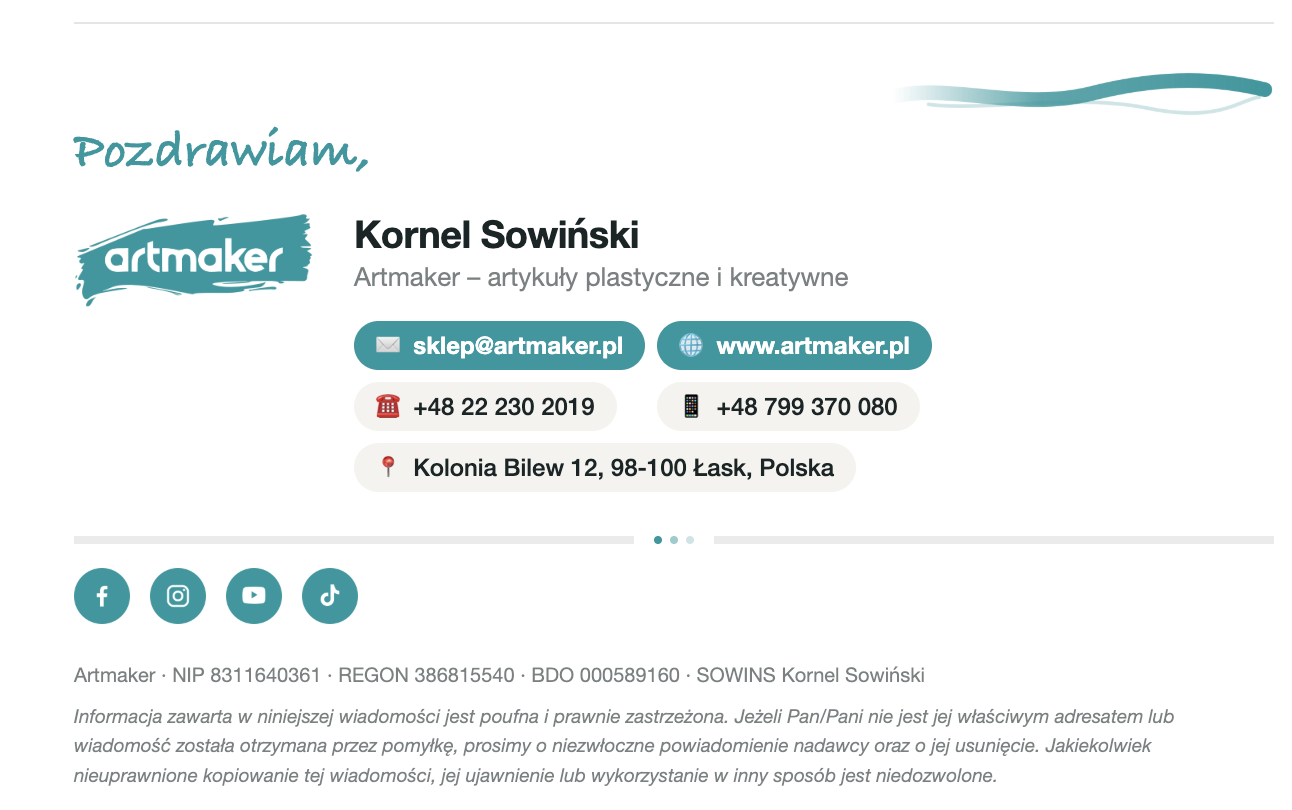 Stopka mailowa Artmaker Kornel Sowiński
